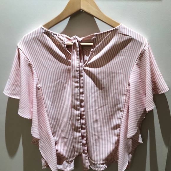Med Pink striped blouse - Picture 2 of 2